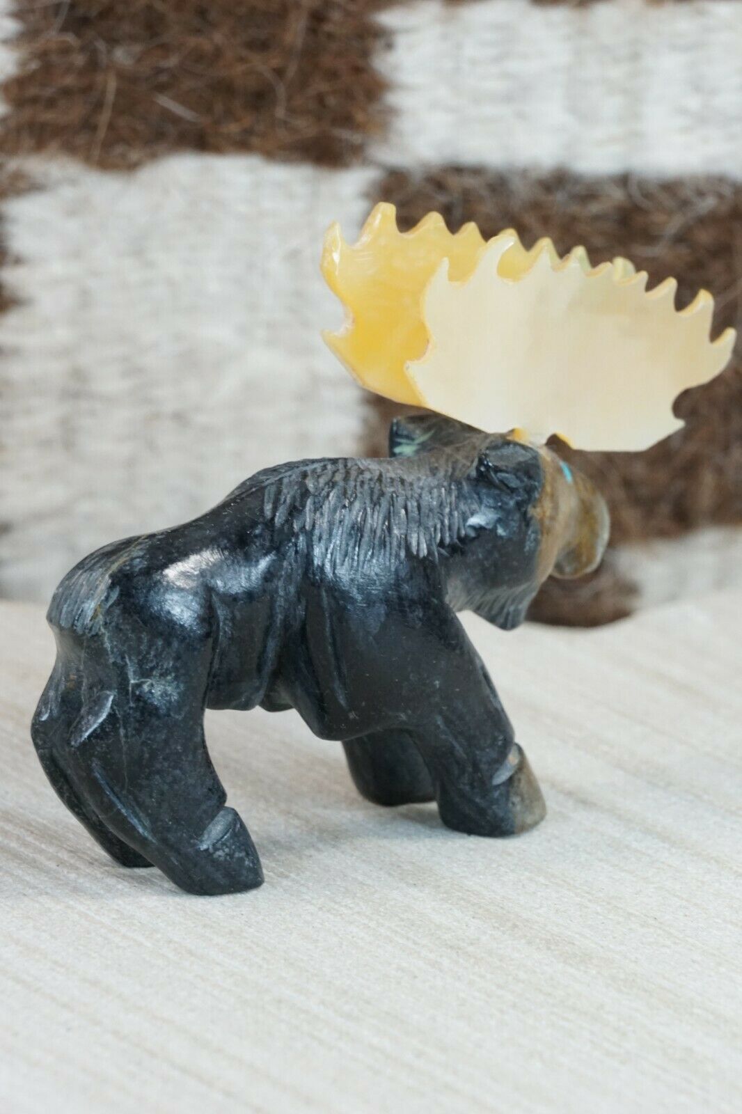 Moose Zuni Fetish Carving - Jonas Hastito