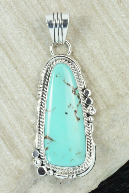 Turquoise and Sterling Silver Pendant - Daniel Benally