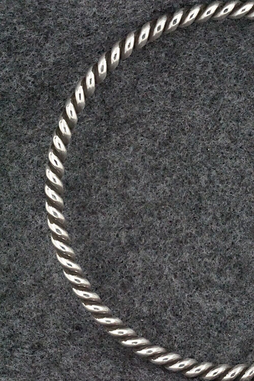 Sterling Silver Bangle Bracelet - Elaine Tahe