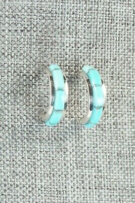 Turquoise & Sterling Silver Earrings - Lanore Panteah