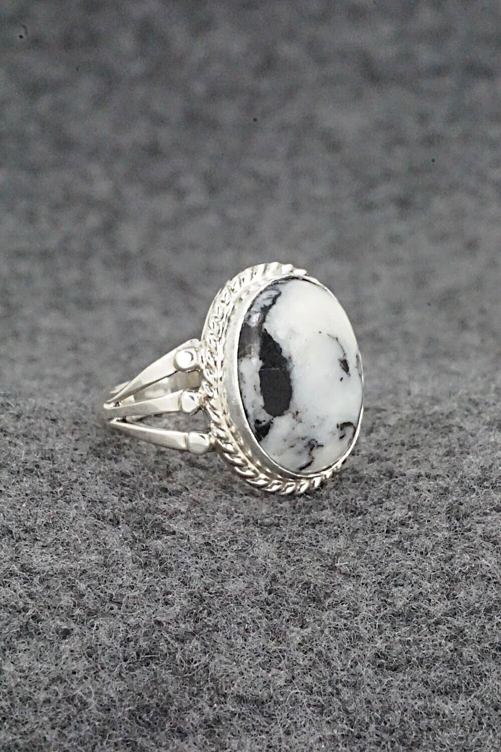 White Buffalo & Sterling Silver Ring - Grace Kenneth - Size 6.25