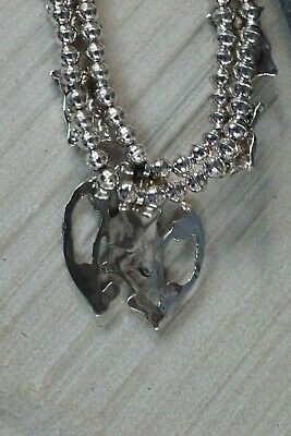 Zuni Inlay Owl Necklace and Sterling Silver Earring Set - Pitkin Natewa - High Lonesome Trading