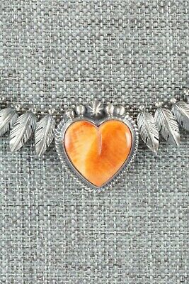 Spiny Oyster & Sterling Silver Necklace - Akee Douglas
