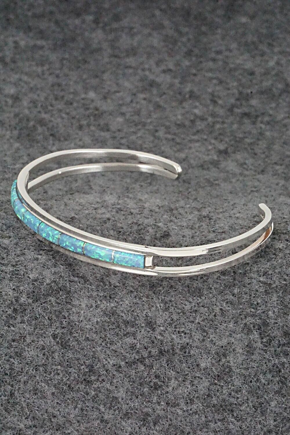 Opalite & Sterling Silver Inlay Bracelet - Anson Wallace