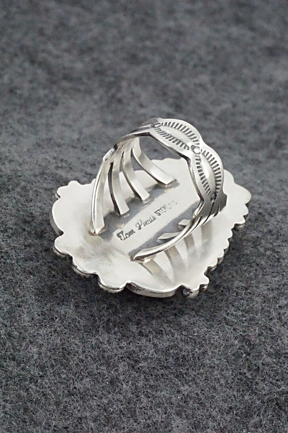White Buffalo & Sterling Silver Ring - Tom Lewis - Size 7