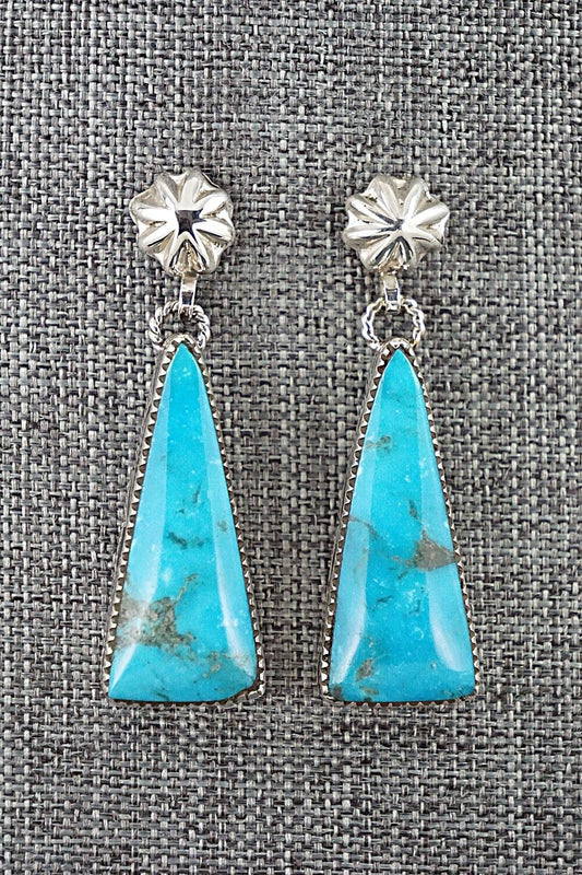 Turquoise & Sterling Silver Earrings - Gregg Yazzie