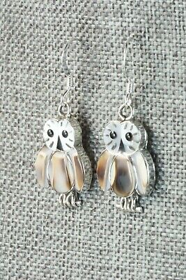 Mother of Pearl & Sterling Silver Earrings - Reginda Kallestewa