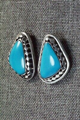 Navajo Turquoise & Sterling Silver Earrings - Sharon McCarthy