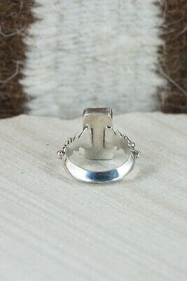 Navajo Turquoise and Sterling Silver Ring - Andrew Vandever - Size 5.75