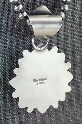 Turquoise Pendant & Sterling Silver Necklace - Tom Lewis