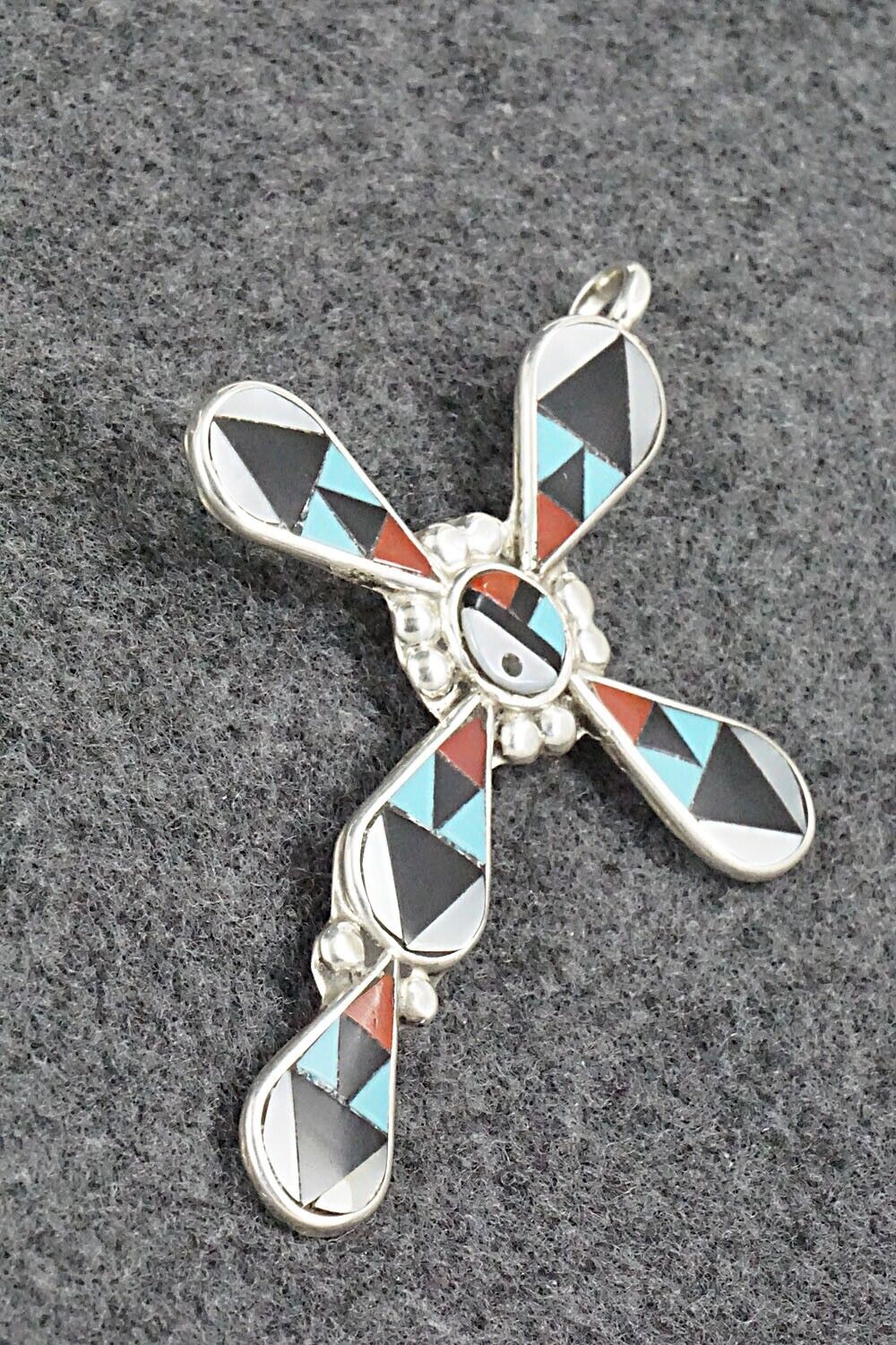 Multi Stone & Sterling Silver Pendant - Florency Lucio