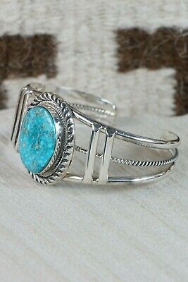 Navajo Turquoise & Sterling Silver Bracelet - Raymond Delgarito - High Lonesome Trading