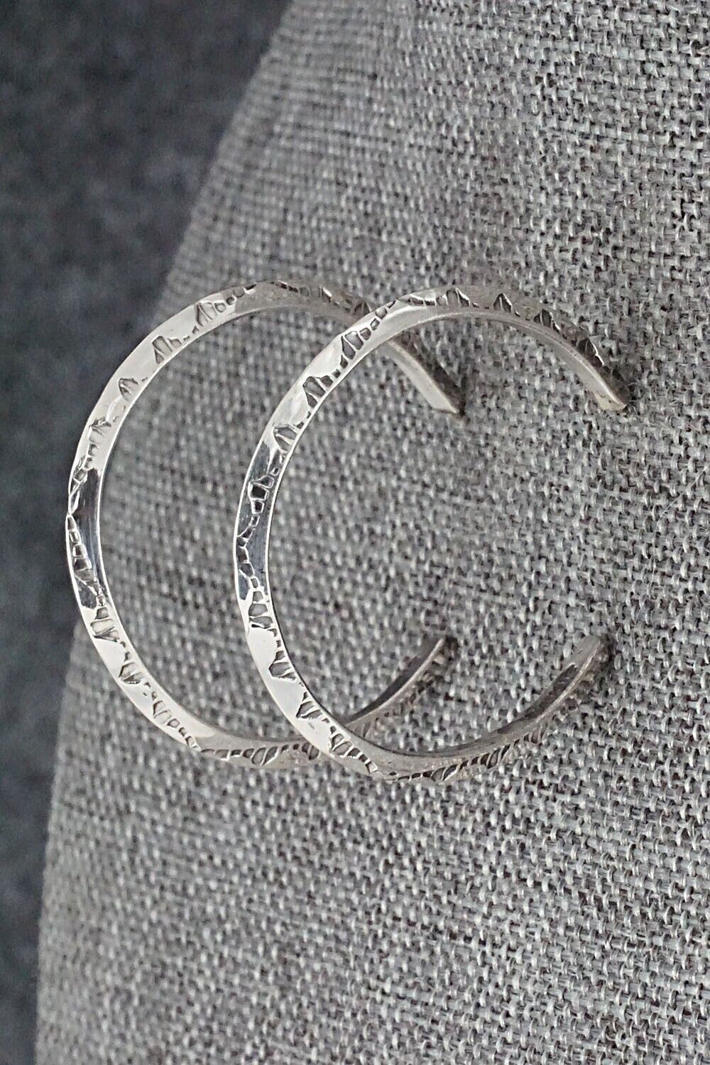 Sterling Silver Hoop Earrings - Elaine Tahe
