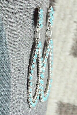 Turquoise & Sterling Silver Earrings - Falencia Yazzie