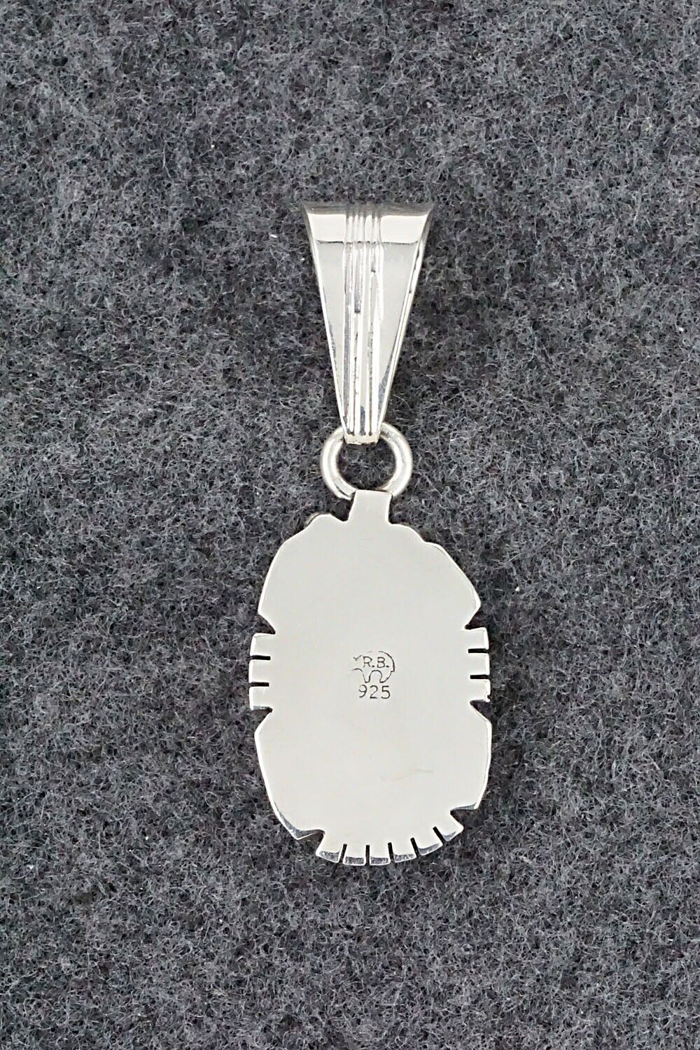 Coral & Sterling Silver Pendant - Samuel Yellowhair