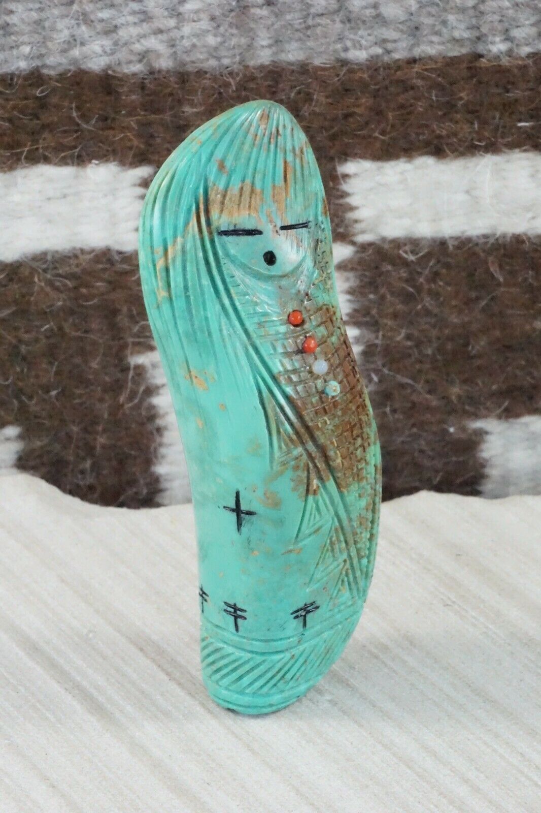 Corn Maiden Zuni Fetish Carving - Stuart Quandelacy