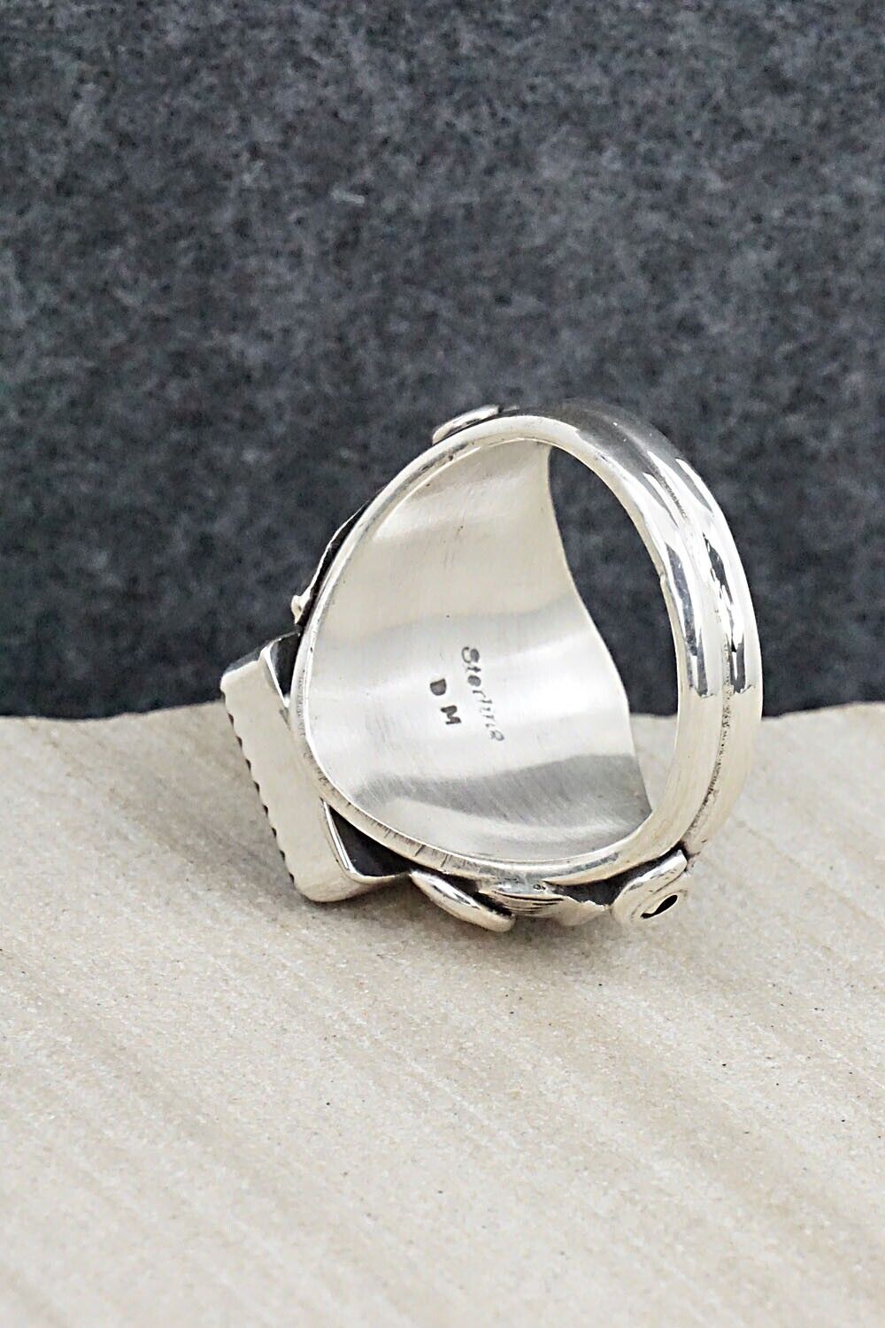 Onyx & Sterling Silver Ring - Darrell Morgan - Size 11.75