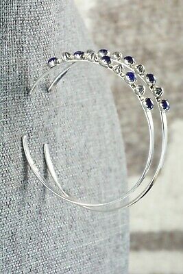 Lapis & Sterling Silver Earrings - Greg Yazzie