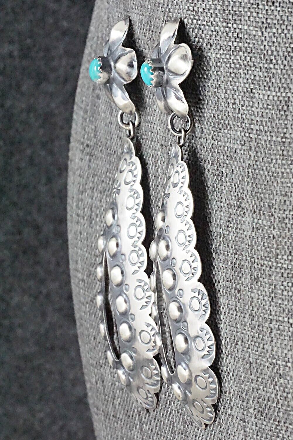 Turquoise & Sterling Silver Earrings - Gabrielle Yazzie