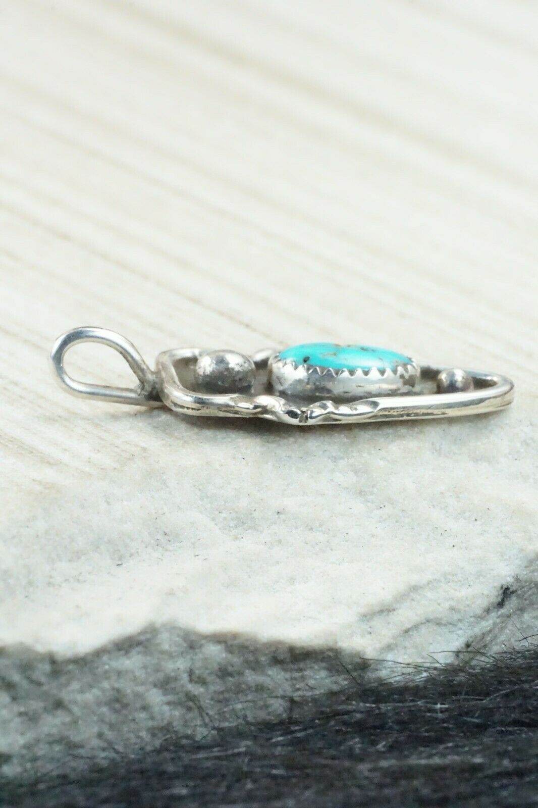 Turquoise & Sterling Silver Pendant - Priscilla Reeder