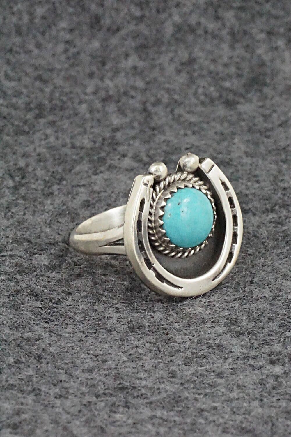 Turquoise & Sterling Silver Ring - Alice Rose Saunders - Size 8