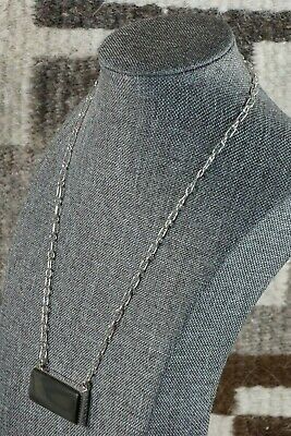 Navajo Obsidian and Sterling Silver Necklace - Irvin Tsosie - High Lonesome Trading