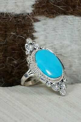 Navajo Turquoise & Sterling Silver Ring - Daniel Benally - Size 9.25