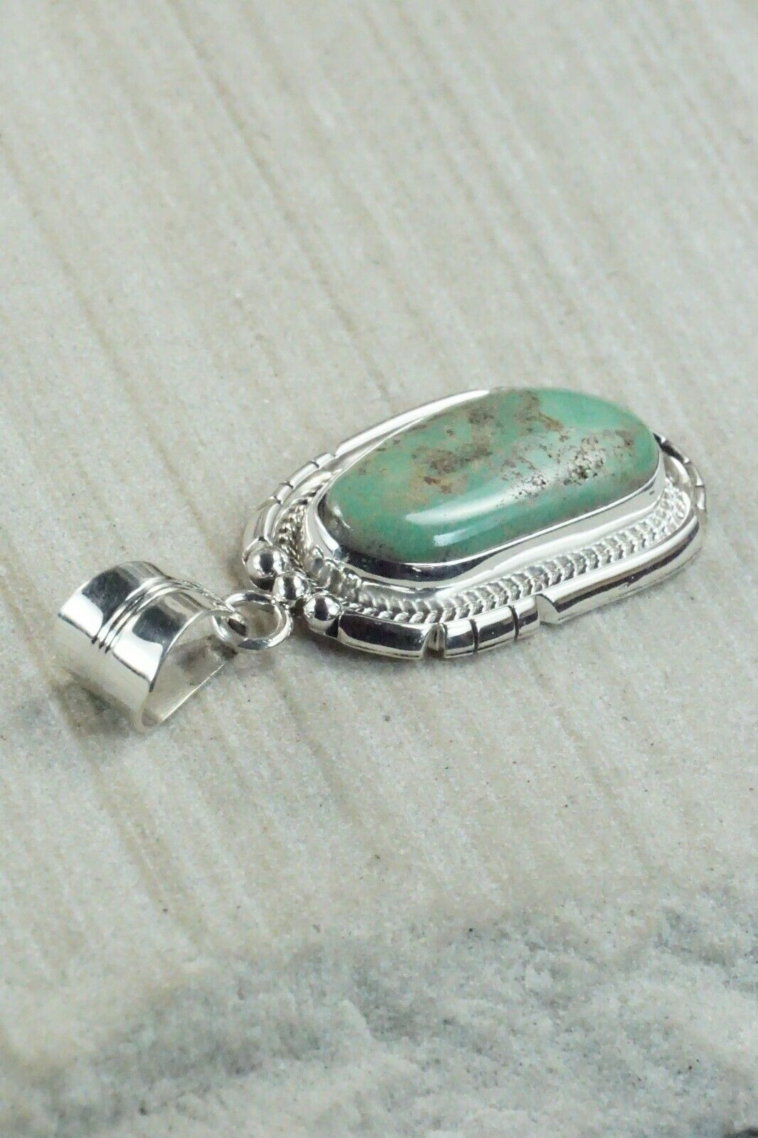 Turquoise & Sterling Silver Pendant - Samuel Yellowhair