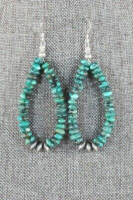 Turquoise & Sterling Silver Earrings - Navajo