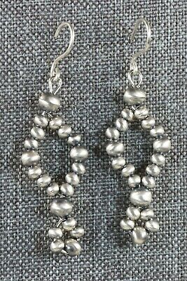 Navajo Sterling Silver Earrings - Jan Mariano - High Lonesome Trading