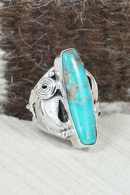 Turquoise & Sterling Silver Ring - Darrell Morgan - Size 5.5