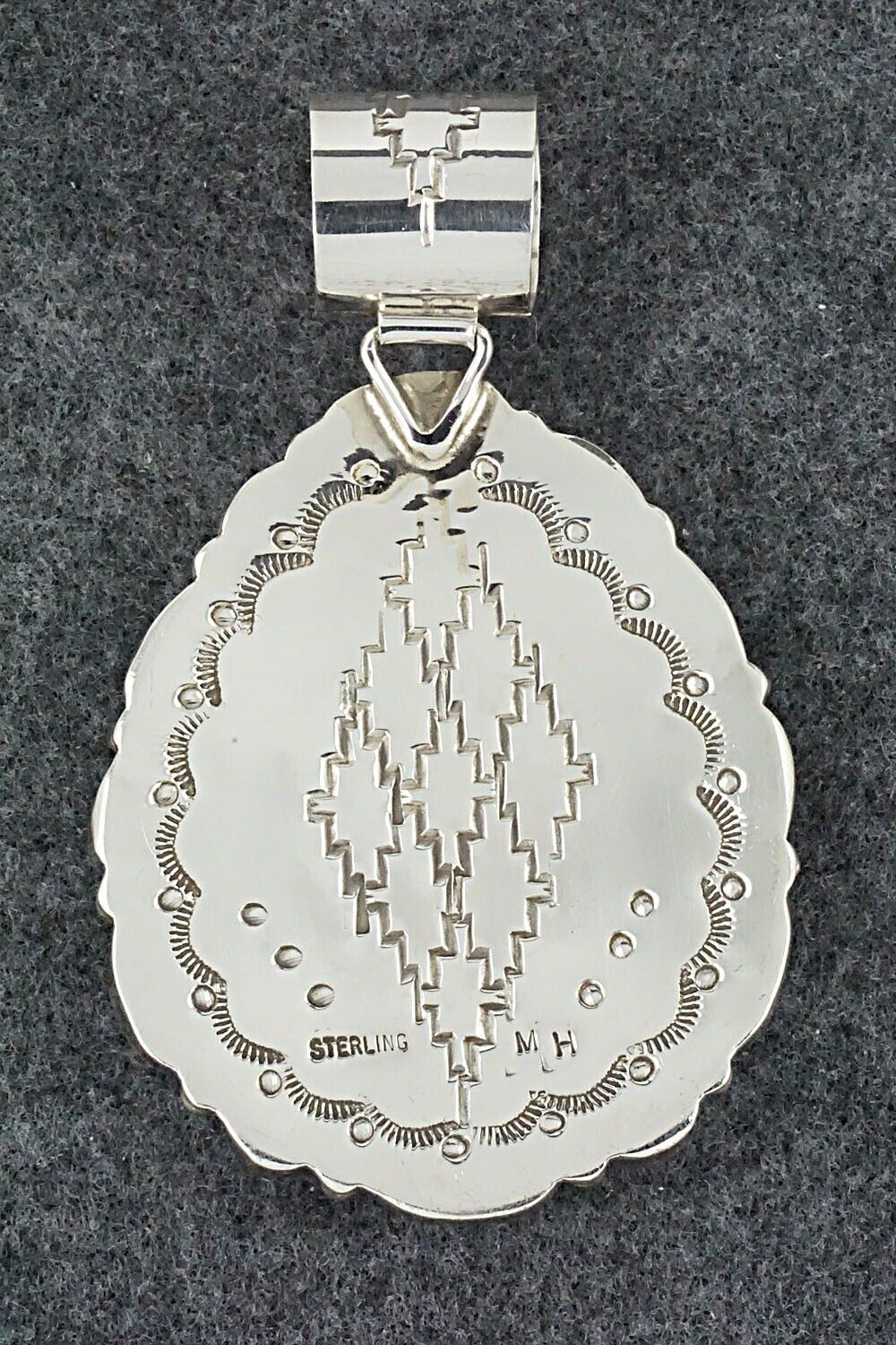 Turquoise & Sterling Silver Pendant - Marlene Haley