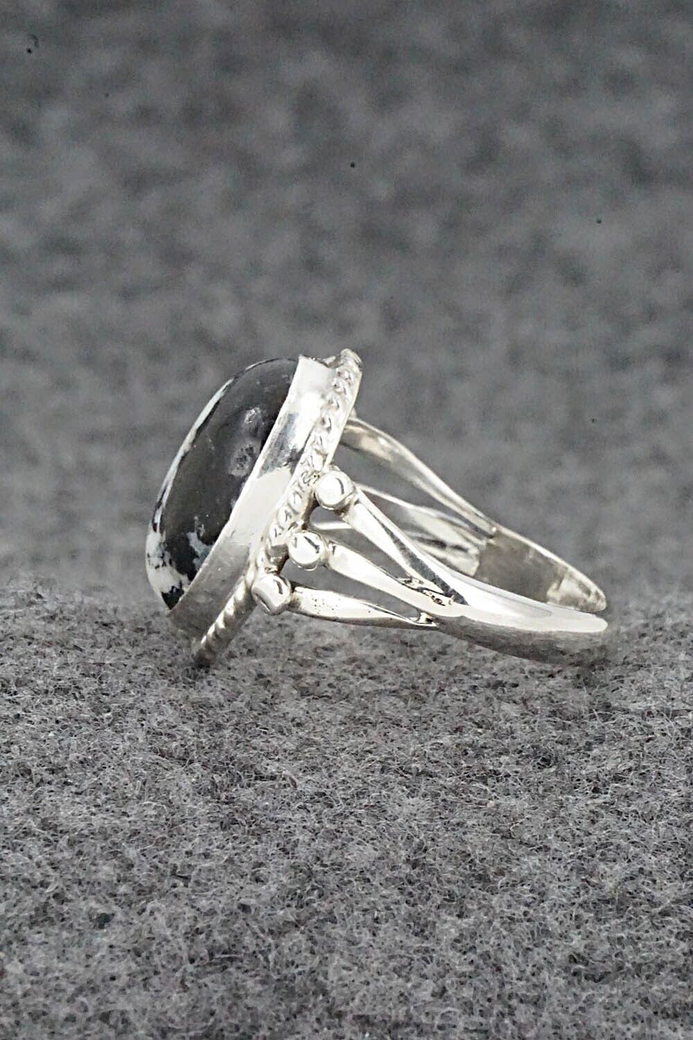 White Buffalo & Sterling Silver Ring - Grace Kenneth - Size 7.5