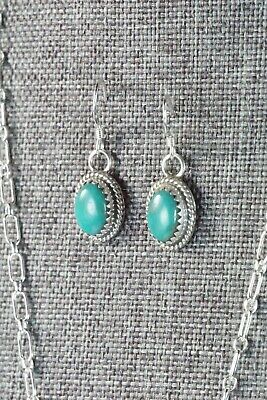Navajo Turquoise & Sterling Silver Necklace and Earrings Set - Mark Barney