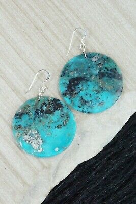 Turquoise & Sterling Silver Earrings - Lupe Lovato