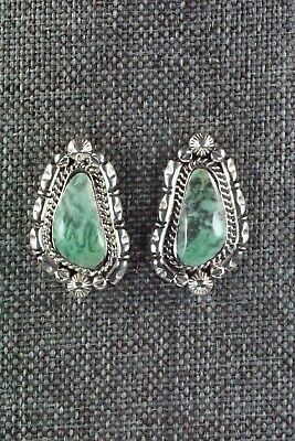 Navajo Turquoise & Sterling Silver Earrings - Freida Martinez