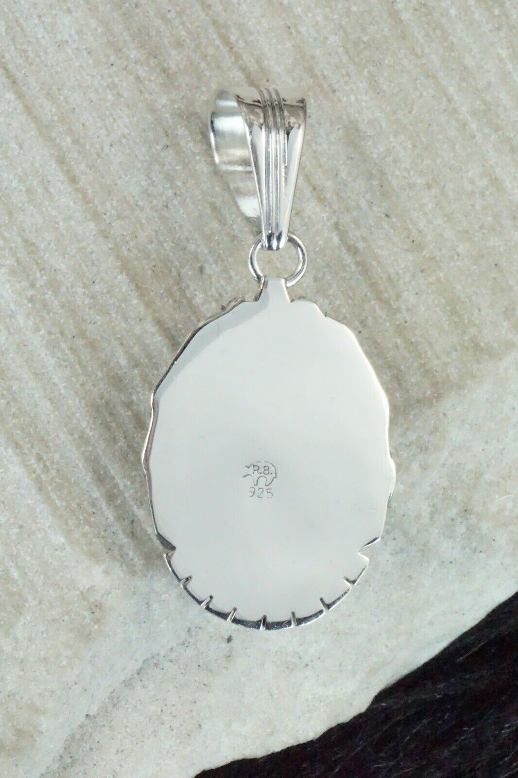 Turquoise and Sterling Silver Pendant - Samuel Yellowhair