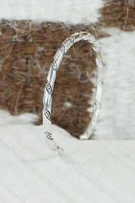 Navajo Sterling Silver Bracelet - Elaine Tahe