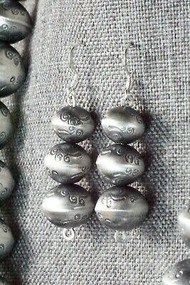 Sterling Silver Navajo Pearl Necklace & Earrings - Preston Haley