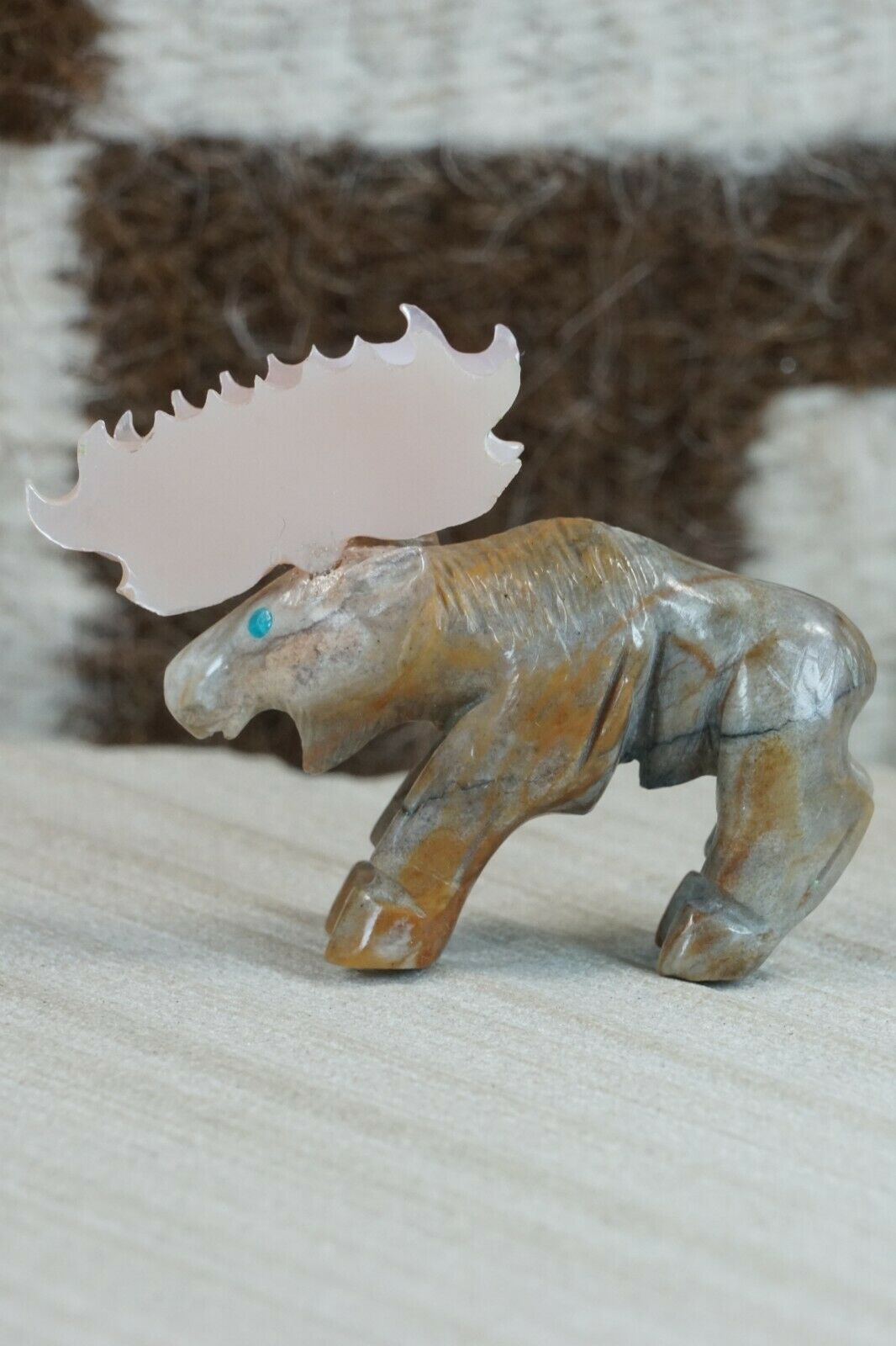 Moose Zuni Fetish Carving - Jonas Hastito