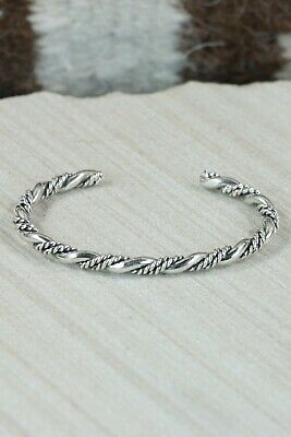 Navajo Sterling Silver Bracelet - Elaine Tahe
