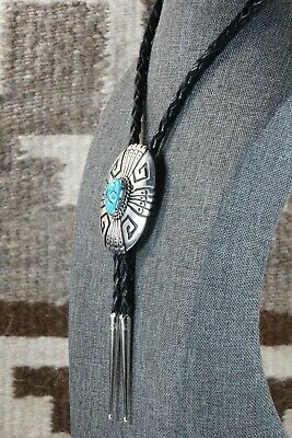 Navajo Turquoise & Sterling Silver Bolo Tie - Richard Singer