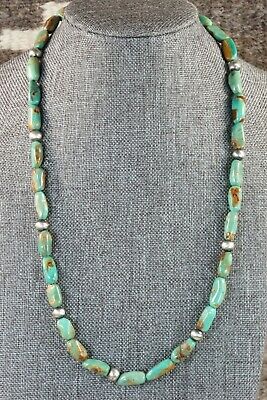 Turquoise & Sterling Silver Necklace - Native American