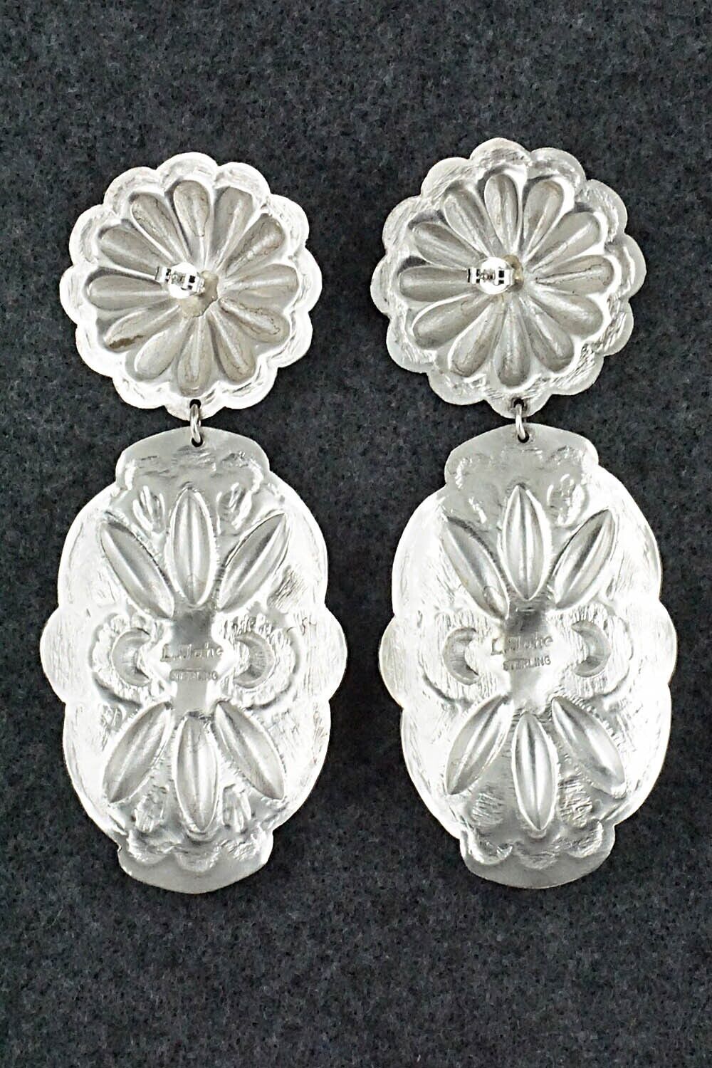 Turquoise & Sterling Silver Earrings - Leander Tahe