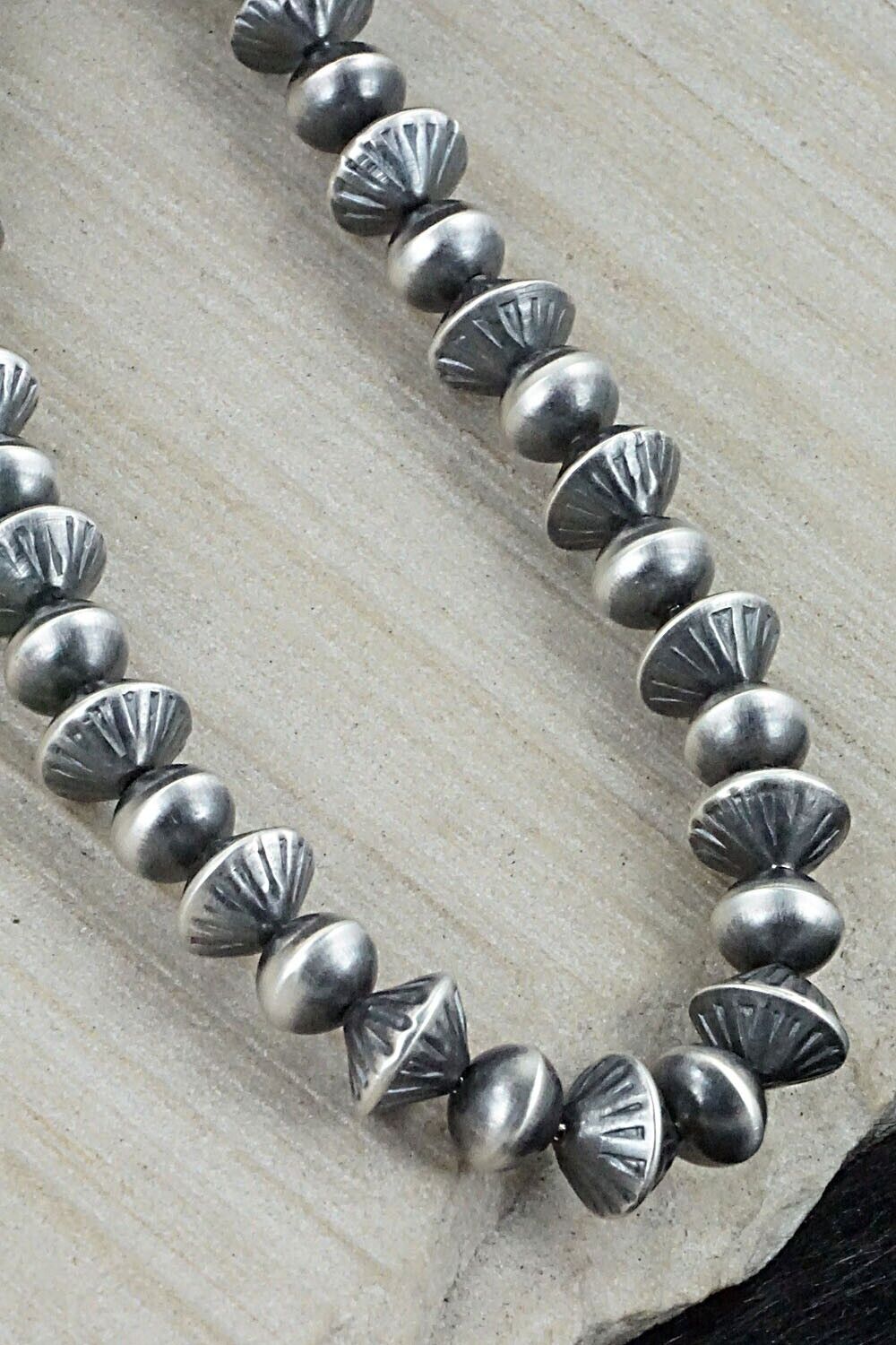 Navajo Pearl Sterling Silver Necklace Set - Preston Haley