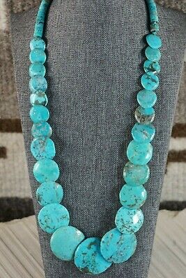 Santo Domingo Turquoise Necklace - JoAnne Garica - High Lonesome Trading