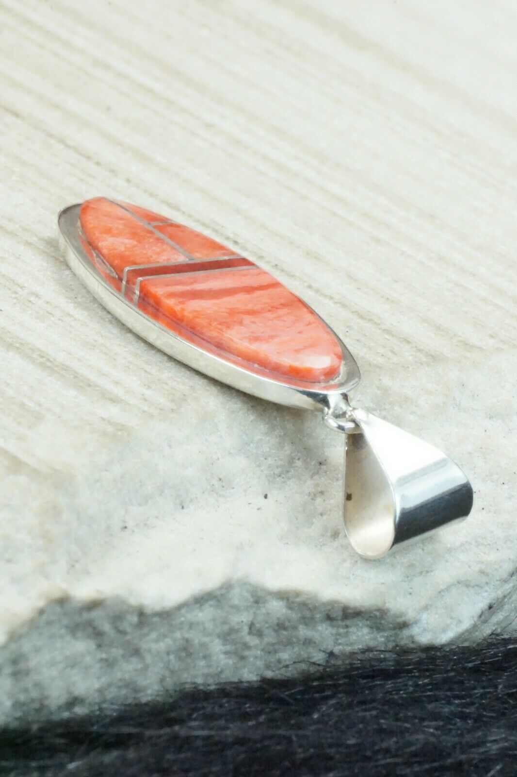 Spiny Oyster & Sterling Silver Pendant - Harold Smith