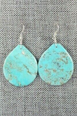 Turquoise & Sterling Silver Earrings - Lupe Lovato
