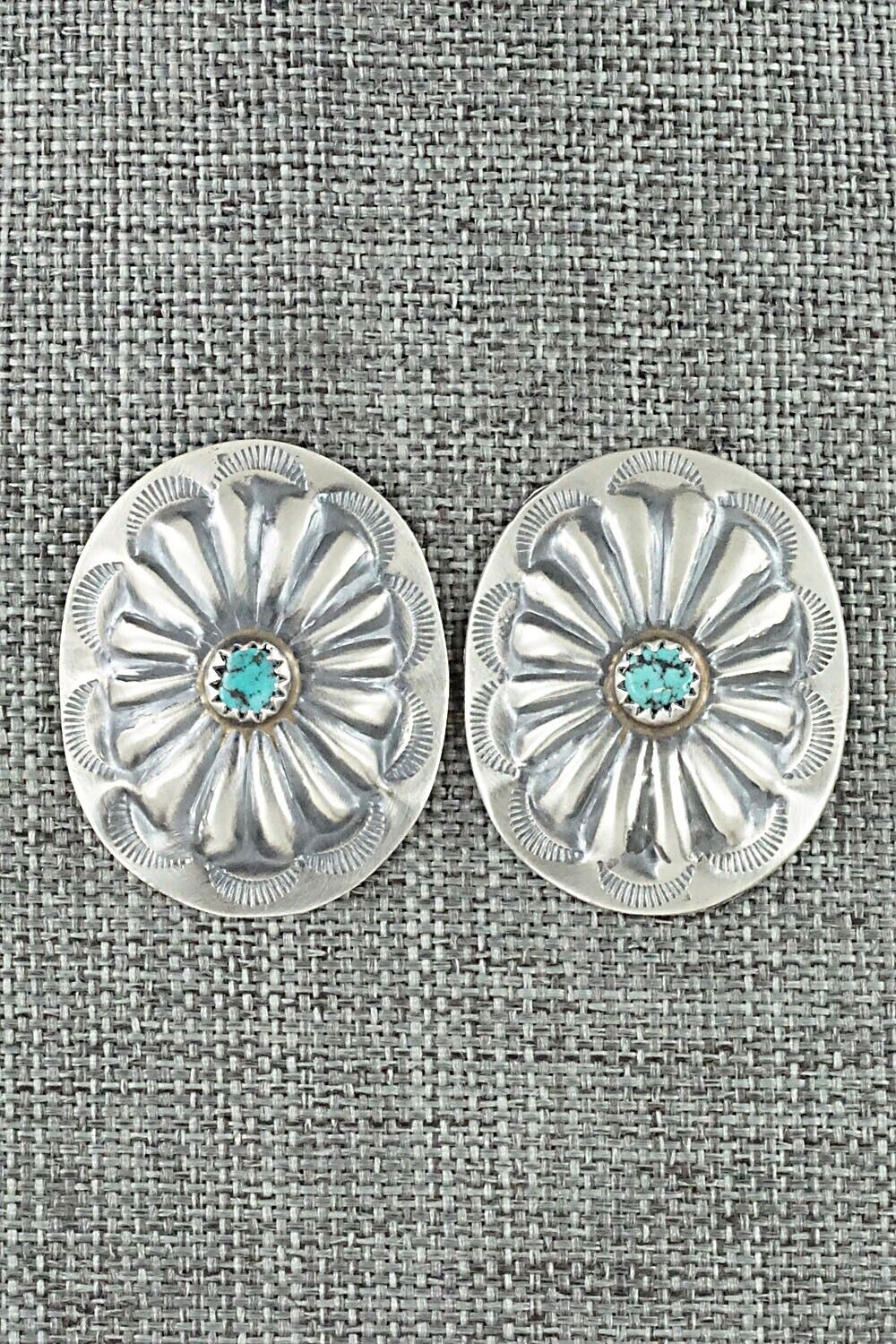 Turquoise & Sterling Silver Earrings - Joan Begay