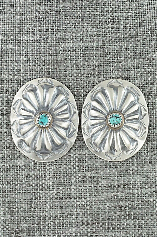 Turquoise & Sterling Silver Earrings - Joan Begay